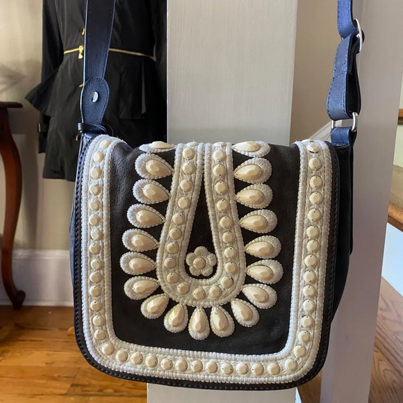 Brighton Raj Beaded Crossbody Saddlebag - Picture 7 of 13